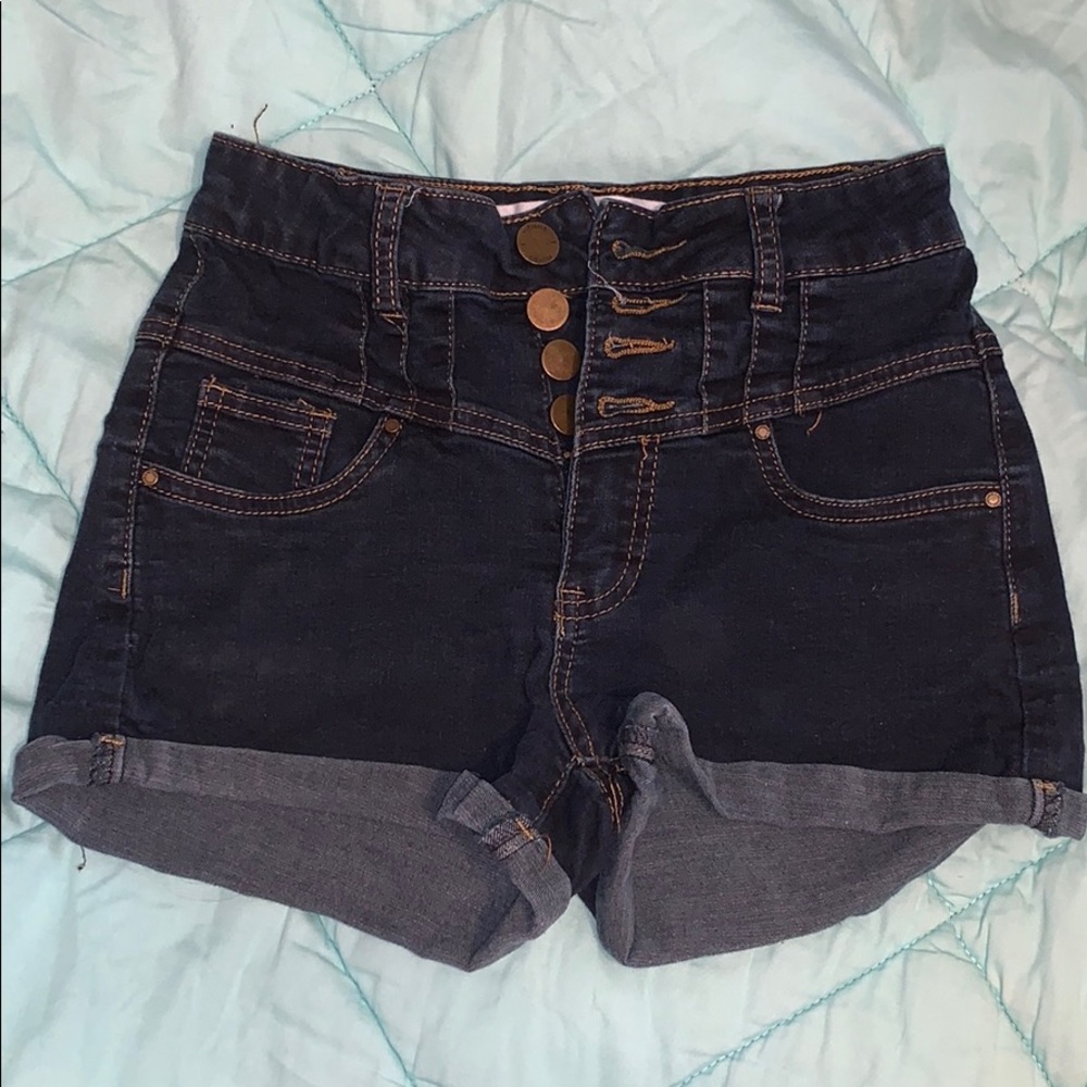 Vienna high waisted jean shorts